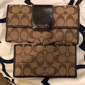 Coach wallet with checkbook cover